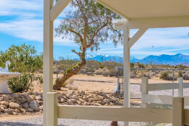 7167 Sunny Vista Rd, Joshua Tree, CA 92252 - view of yard with a mountain view