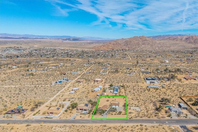 7167 Sunny Vista Rd, Joshua Tree, CA 92252 - view of rural area with property boundaries highlighted and mountains