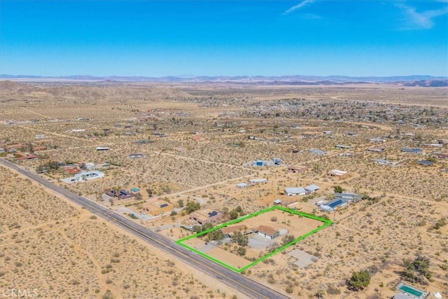 7167 Sunny Vista Rd, Joshua Tree, CA 92252 - view of rural area with a desert landscape and property parcel outlined