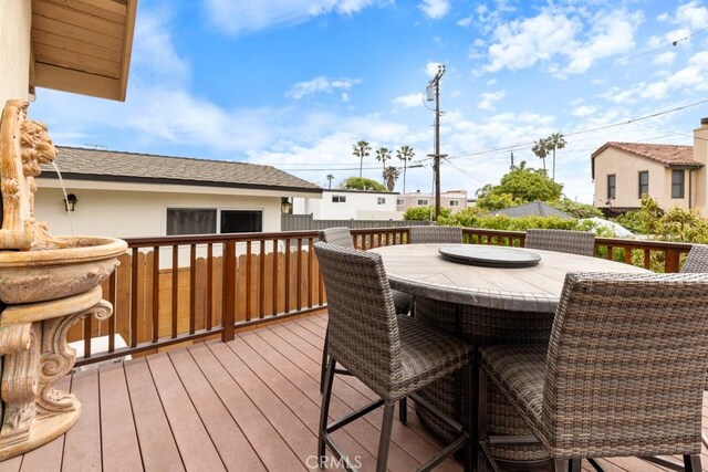 34875 Calle Del Sol, Dana Point, CA 92624 - wooden terrace with outdoor dining area