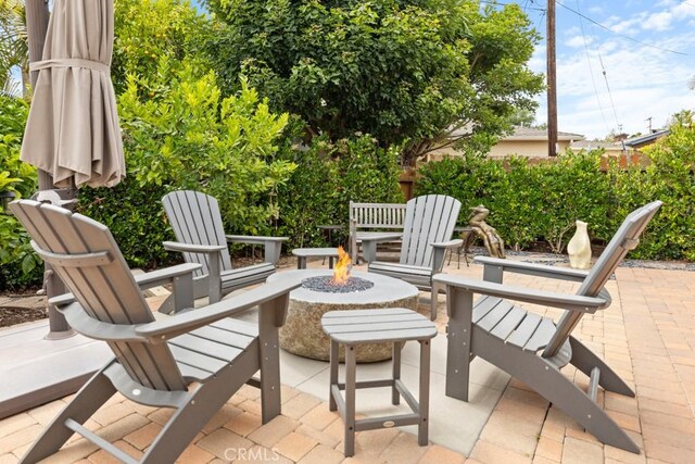 34875 Calle Del Sol, Dana Point, CA 92624 - view of patio / terrace featuring a fire pit