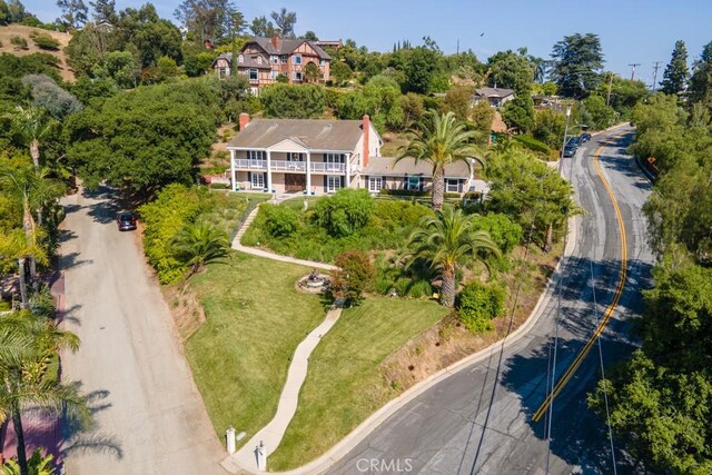748 S Walnut Ave, San Dimas, CA 91773 - aerial view of property and surrounding area with a tree filled landscape