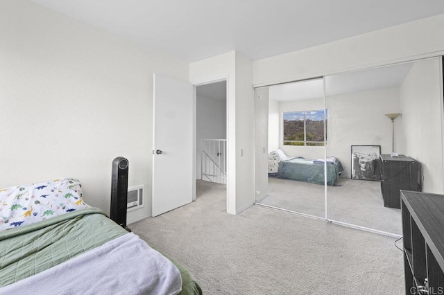 1317 Caminito Gabaldon Unit H, San Diego, CA 92108 - bedroom with carpet floors and a closet
