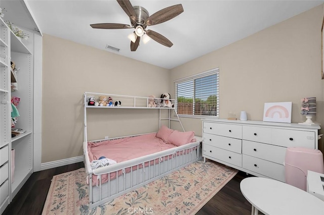 4773 Adler, Oceanside, CA 92057 - bedroom featuring dark wood finished floors and ceiling fan