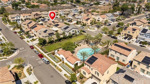 9804 Ardisia St, Riverside, CA 92503 - aerial view of property's location with a pool area