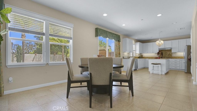 32420 Apricot Tree Rd, Winchester, CA 92596 - dining room featuring recessed lighting and light tile patterned floors