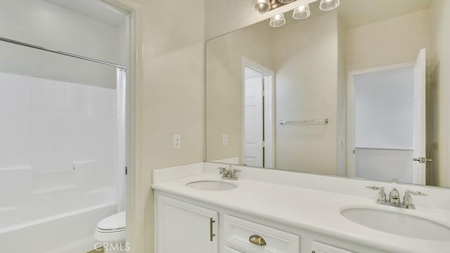 32420 Apricot Tree Rd, Winchester, CA 92596 - bathroom with double vanity and shower / tub combination