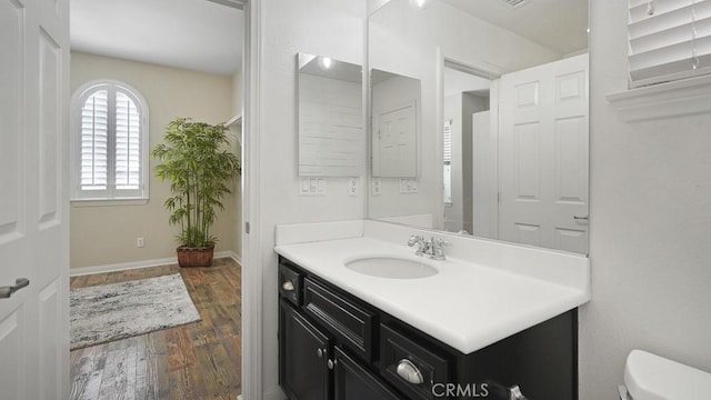 32420 Apricot Tree Rd, Winchester, CA 92596 - bathroom featuring vanity and wood finished floors