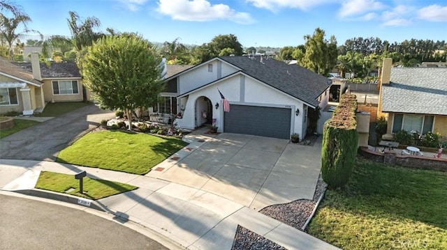 3526 Alder Pl, Chino Hills, CA 91709 - ranch-style home featuring an attached garage, stucco siding, driveway, and a front yard