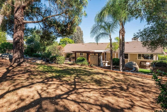 10518 Moon View Way, Escondido, CA 92026 - view of front of property with a tiled roof and a chimney