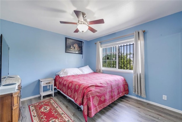 9909 Merced River Ave, Fountain Valley, CA 92708 - bedroom featuring wood finished floors and a ceiling fan