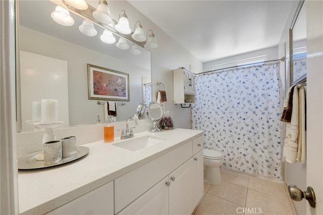 9909 Merced River Ave, Fountain Valley, CA 92708 - full bath featuring tile patterned flooring, vanity, and curtained shower