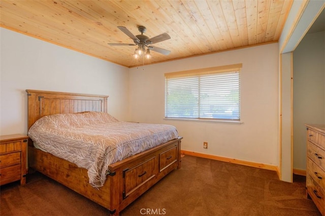 246 E Shasta St, Orland, CA 95963 - carpeted bedroom featuring wood ceiling, ceiling fan, and crown molding