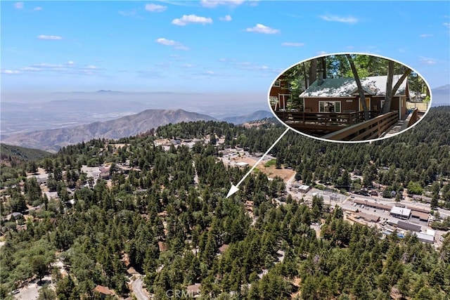 32135 W Dr, Running Springs, CA 92382 - drone / aerial view of mountains and a forest