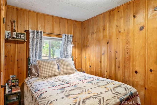 32135 W Dr, Running Springs, CA 92382 - bedroom with wooden walls