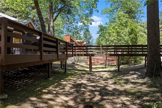 32135 W Dr, Running Springs, CA 92382 - view of yard featuring a wooden deck