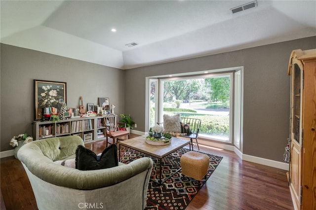 2640 Tenaya Way, Fresno, CA 93711 - living area with wood finished floors and vaulted ceiling