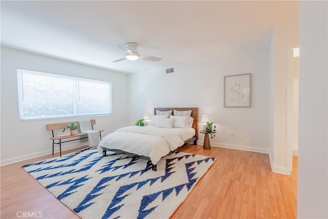 7215 Enfield Ave, Reseda, CA 91335 - bedroom featuring light wood-style flooring and a ceiling fan