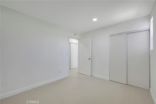 8888 Patrero St, Riverside, CA 92503 - unfurnished bedroom featuring recessed lighting and a closet