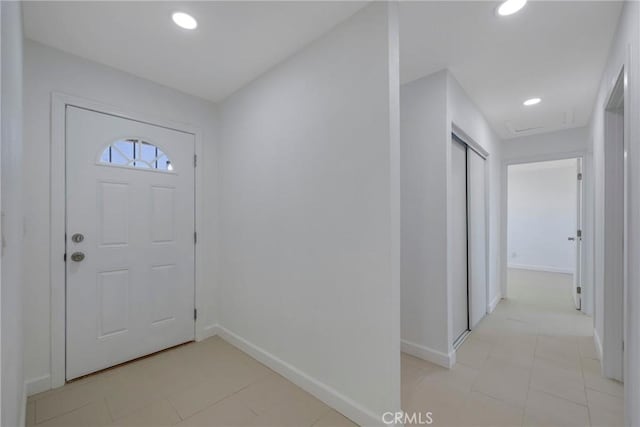 8888 Patrero St, Riverside, CA 92503 - foyer entrance featuring baseboards and recessed lighting
