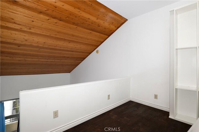 435 S La Fayette Park Pl Unit 311, Los Angeles, CA 90057 - bonus room with lofted ceiling, dark wood-style floors, and wooden ceiling