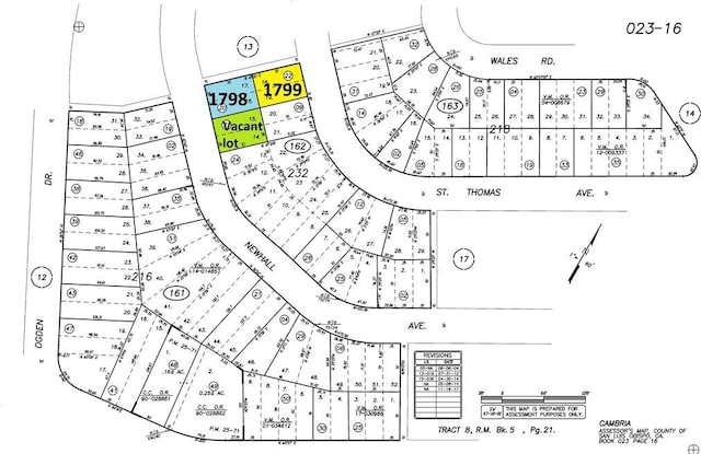 1799 Saint Thomas Ave, Cambria, CA 93428 - map of parcels