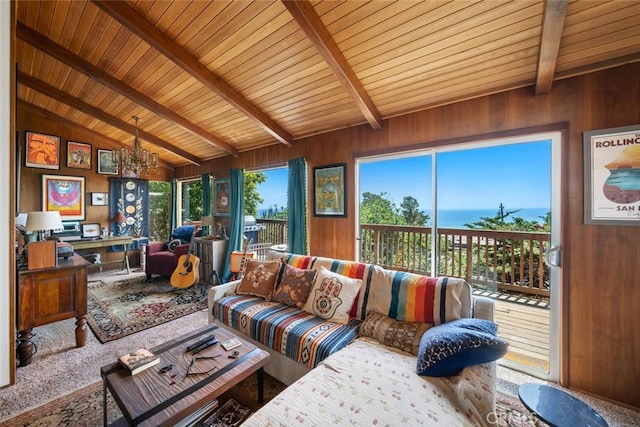 1799 Saint Thomas Ave, Cambria, CA 93428 - sunroom featuring a chandelier