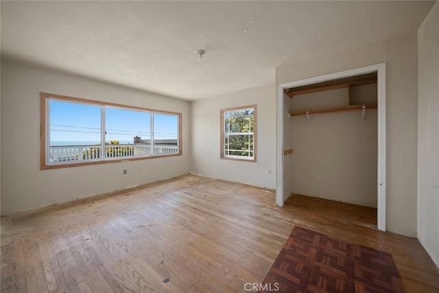 1799 Saint Thomas Ave, Cambria, CA 93428 - unfurnished bedroom featuring wood finished floors and a closet