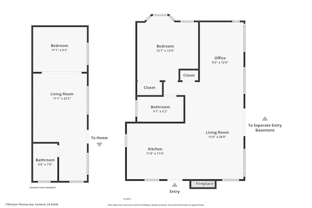 1799 Saint Thomas Ave, Cambria, CA 93428 - view of home floor plan