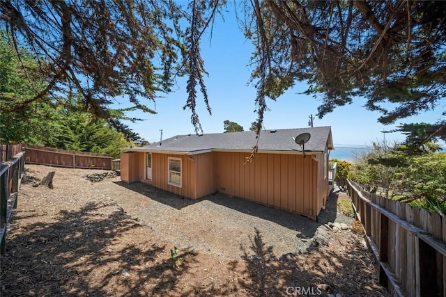 1799 Saint Thomas Ave, Cambria, CA 93428 - rear view of property featuring a fenced backyard and board and batten siding