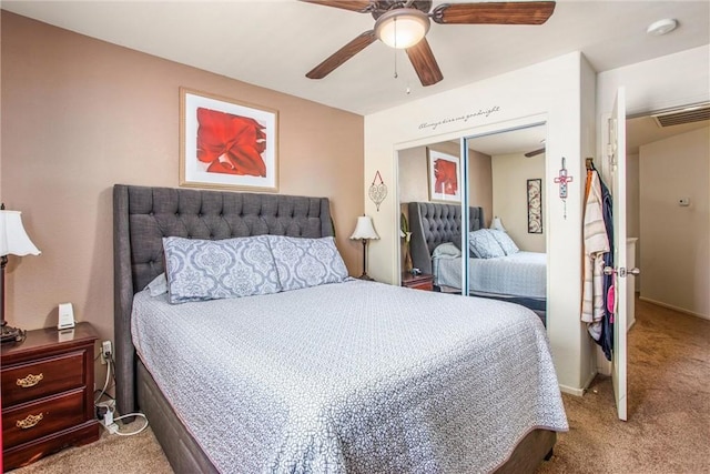 93 Kansas St Unit 205, Redlands, CA 92373 - carpeted bedroom with a closet and ceiling fan