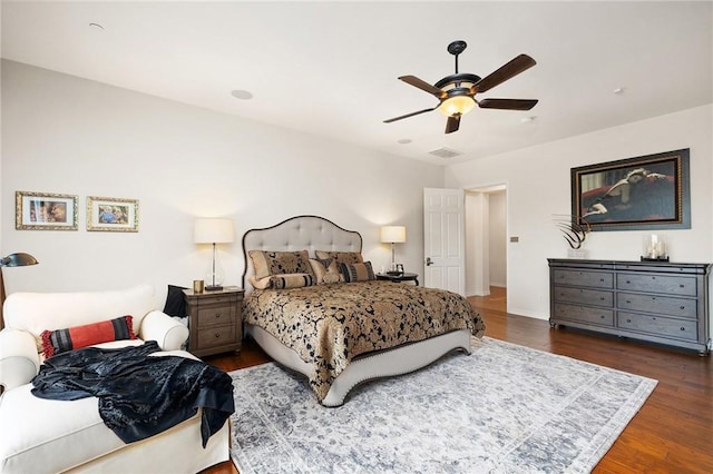 33260 Susan Grace Ct, Temecula, CA 92592 - bedroom with wood finished floors and ceiling fan