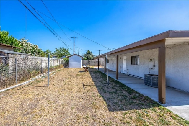 9780 Almeria Ave, Fontana, CA 92335 - fenced backyard featuring a storage shed and a patio