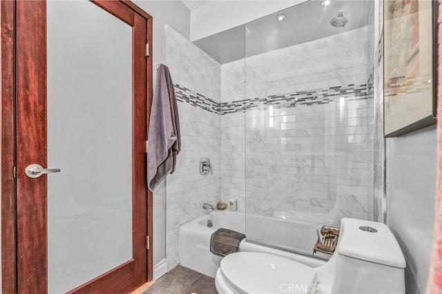 1203 N Sweetzer Ave Unit 215, West Hollywood, CA 90069 - bathroom with shower / bath combination and tile patterned floors