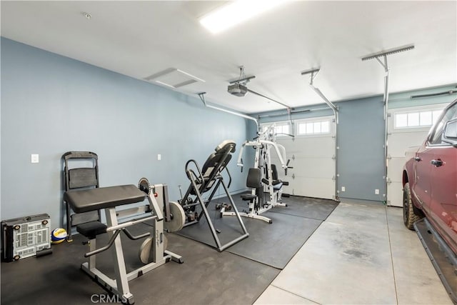 23670 Shirwaun, Apple Valley, CA 92307 - workout room featuring a garage