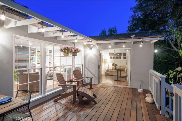 109 Via Ardilla, Palos Verdes Estates, CA 90274 - view of deck at twilight