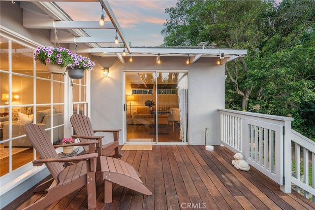 109 Via Ardilla, Palos Verdes Estates, CA 90274 - view of deck at dusk