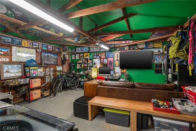 109 Via Ardilla, Palos Verdes Estates, CA 90274 - rec room with concrete flooring and a garage