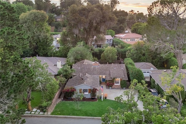 109 Via Ardilla, Palos Verdes Estates, CA 90274 - aerial view of residential area with a tree filled landscape