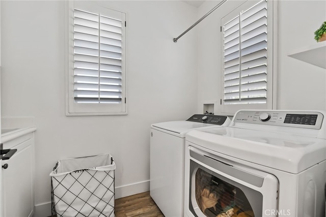 1 Tularosa Ct, Aliso Viejo, CA 92656 - washroom featuring independent washer and dryer, wood finished floors, and plenty of natural light