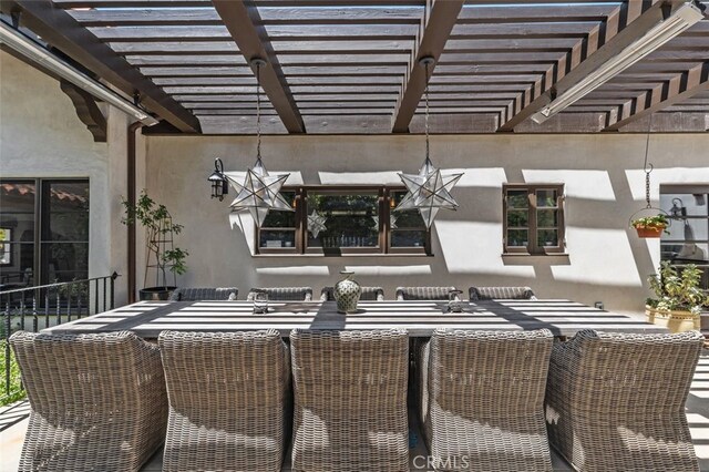 282 Argonne Ave, Long Beach, CA 90803 - view of patio / terrace featuring a pergola and outdoor dining space