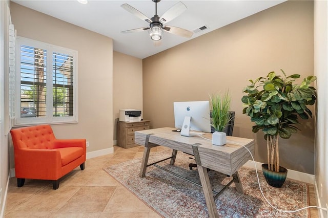 79787 Parkway Esplanade N, La Quinta, CA 92253 - office featuring baseboards and a ceiling fan
