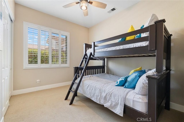 79787 Parkway Esplanade N, La Quinta, CA 92253 - carpeted bedroom with baseboards and ceiling fan