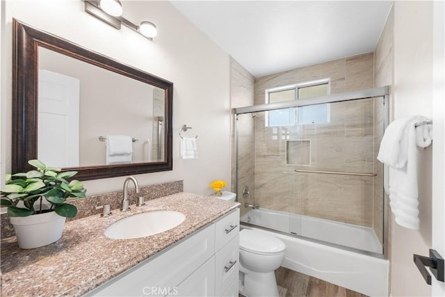 150 Diamond St Unit B, Arcadia, CA 91006 - bathroom featuring vanity, enclosed tub / shower combo, and wood finished floors
