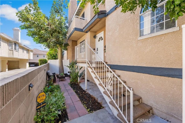 150 Diamond St Unit B, Arcadia, CA 91006 - doorway to property featuring stucco siding