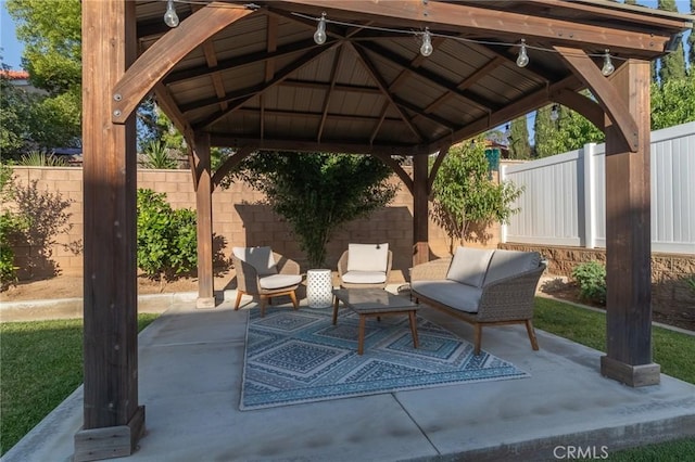 1827 Montecito Ln, Redlands, CA 92374 - fenced backyard featuring a gazebo and a patio