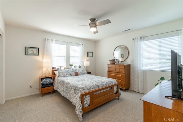 1827 Montecito Ln, Redlands, CA 92374 - bedroom featuring light colored carpet and a ceiling fan