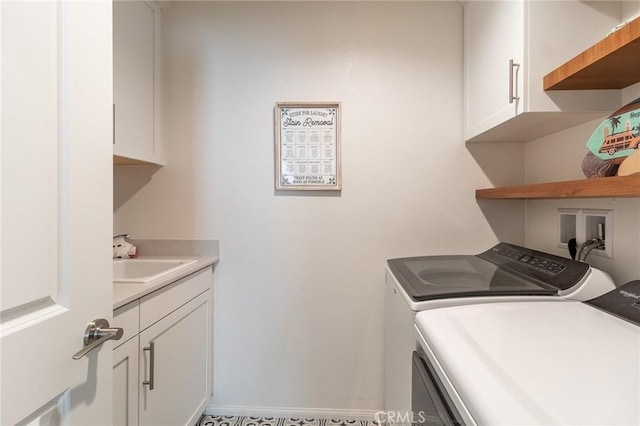 1827 Montecito Ln, Redlands, CA 92374 - laundry area featuring washing machine and clothes dryer and cabinet space
