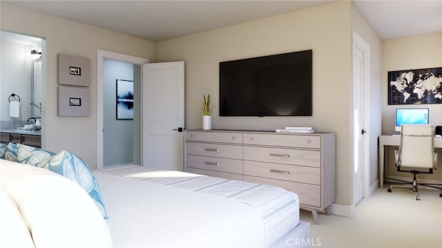 22325 Sage Ct, Torrance, CA 90502 - bedroom featuring light colored carpet and an office area