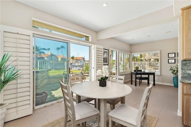 331 Parsons Lndg, Long Beach, CA 90803 - dining room with light tile patterned floors and recessed lighting
